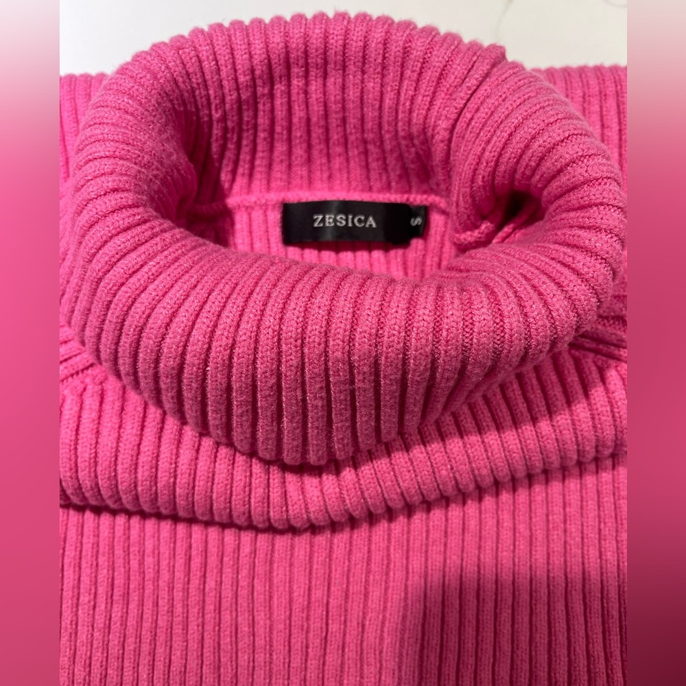 NWOT Women’s Sweater, turtleneck/cowl, long sleeve, Pink, Tag says S…see pics - Picture 3 of 7